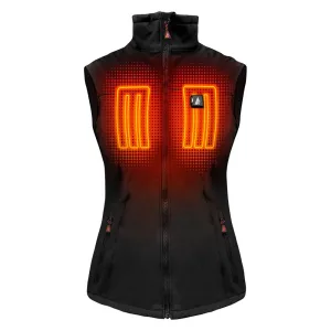 ActionHeat AH-VST-5V-1-BW Women's 5V Heated Vest, Slim Lightweight Softshell with Battery Pack, Small, Black