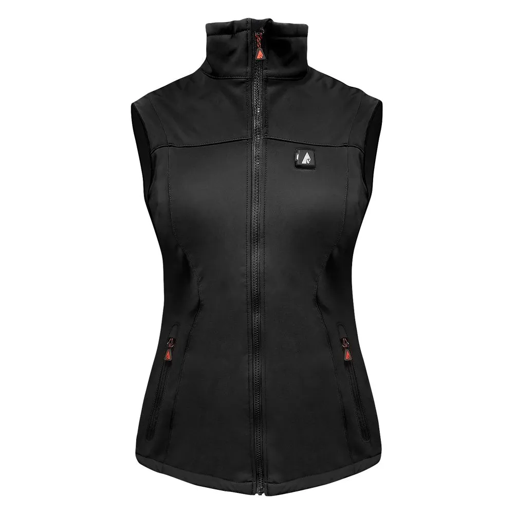 ActionHeat AH-VST-5V-1-BW Women's 5V Heated Vest, Slim Lightweight Softshell with Battery Pack, Small, Black