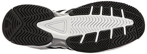 adidas  Barricade Classic Wide 4E Tennis Shoe,White/Core Black/Mid Grey,10 US