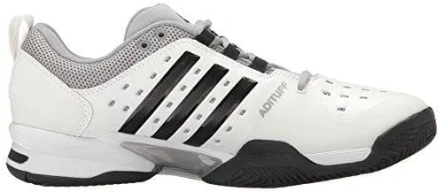adidas  Barricade Classic Wide 4E Tennis Shoe,White/Core Black/Mid Grey,10 US