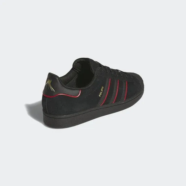Adidas x Felipe Gustavo Superstar ADV Core Black - Better Scarlet - Gold Metallic