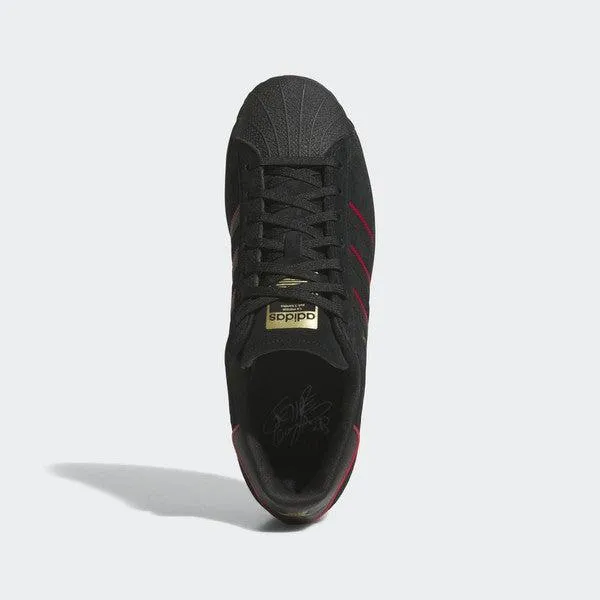 Adidas x Felipe Gustavo Superstar ADV Core Black - Better Scarlet - Gold Metallic