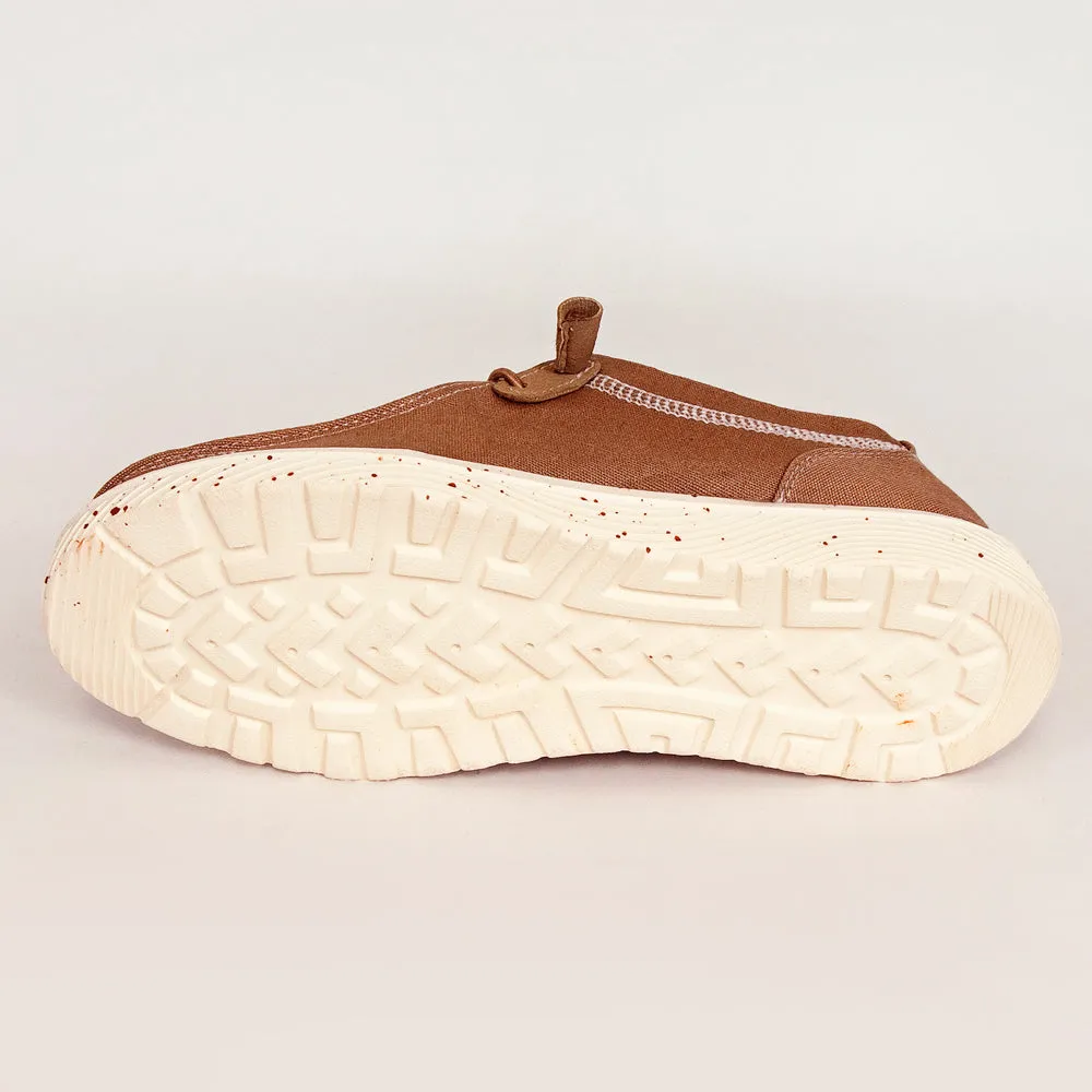 American Darling ADFT133BR13 Hand tooled carved genuine leather trim lightweight shoe footwear slip on