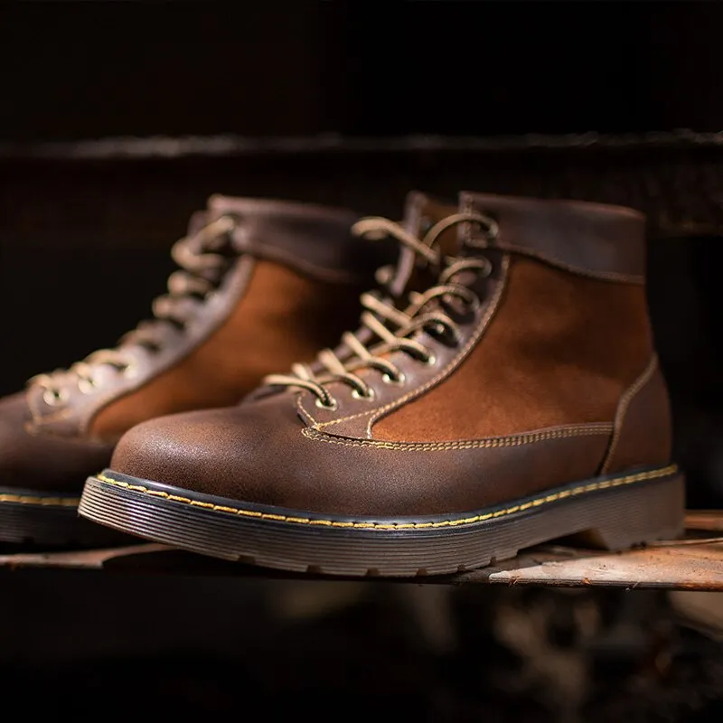 American Retro Ankle Tooling Leather Boots