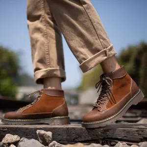 American Retro Ankle Tooling Leather Boots
