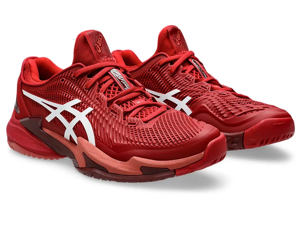 Asics Men's COURT FF 3 NOVAK Tennis Shoes in Cranberry/White