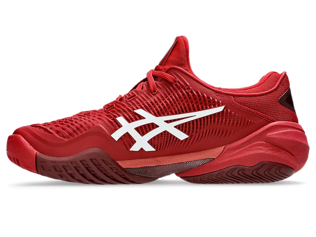 Asics Men's COURT FF 3 NOVAK Tennis Shoes in Cranberry/White