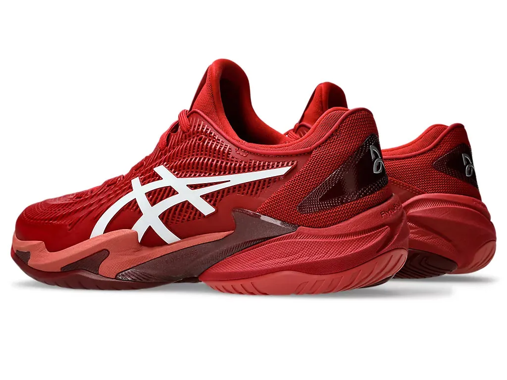 Asics Men's COURT FF 3 NOVAK Tennis Shoes in Cranberry/White