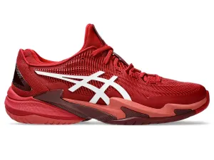Asics Men's COURT FF 3 NOVAK Tennis Shoes in Cranberry/White
