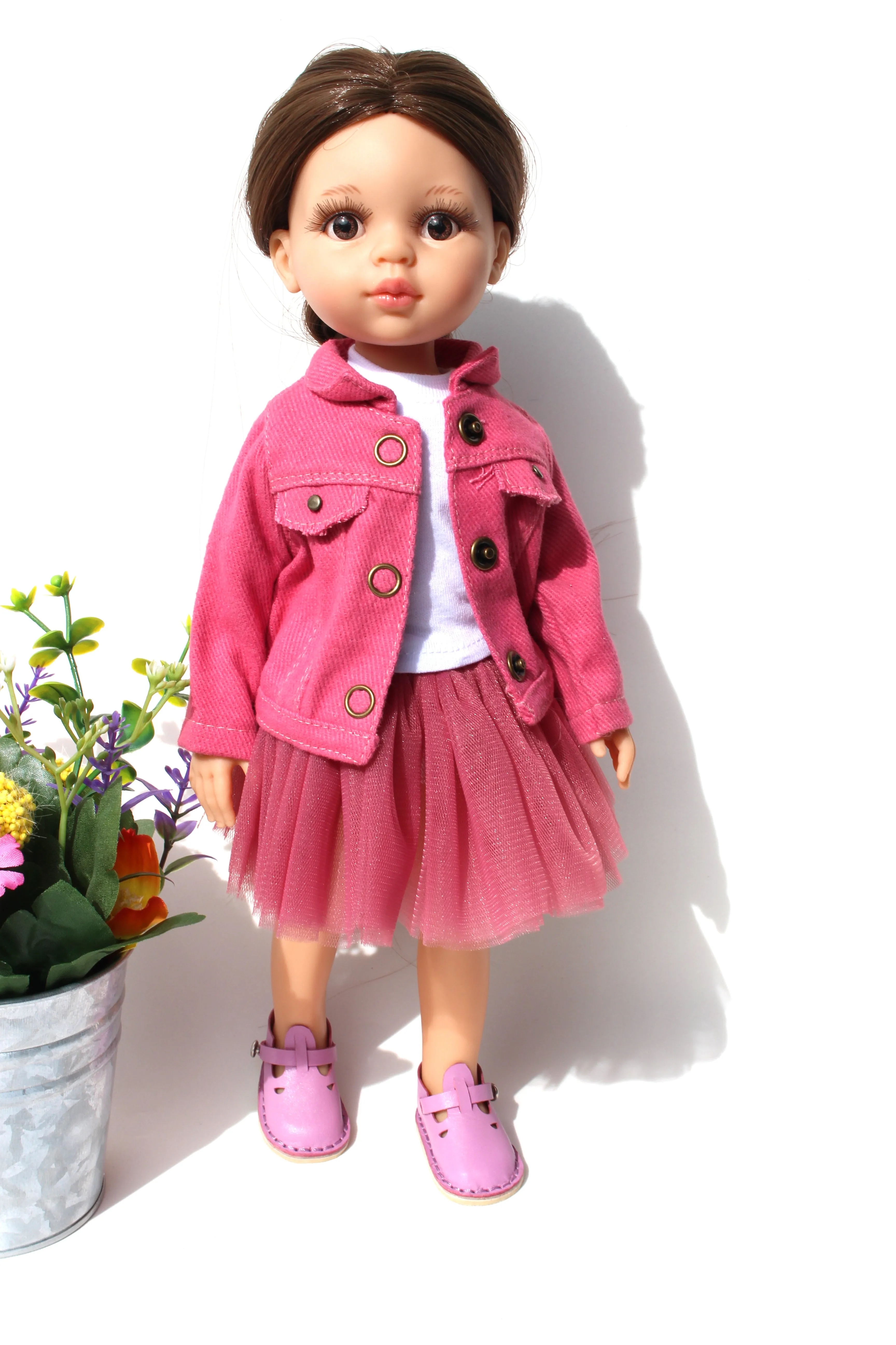 Ballet Skirt and Jean Jacket Set