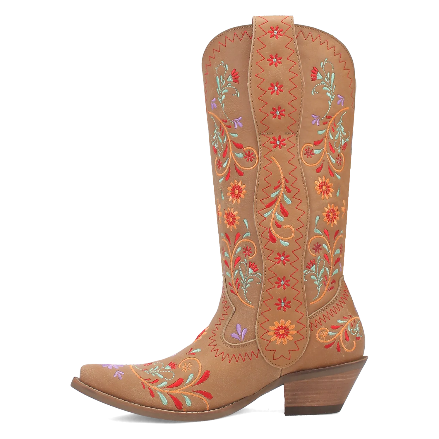 Beetle Juice Camel Leather & Embordered Boots (DS)