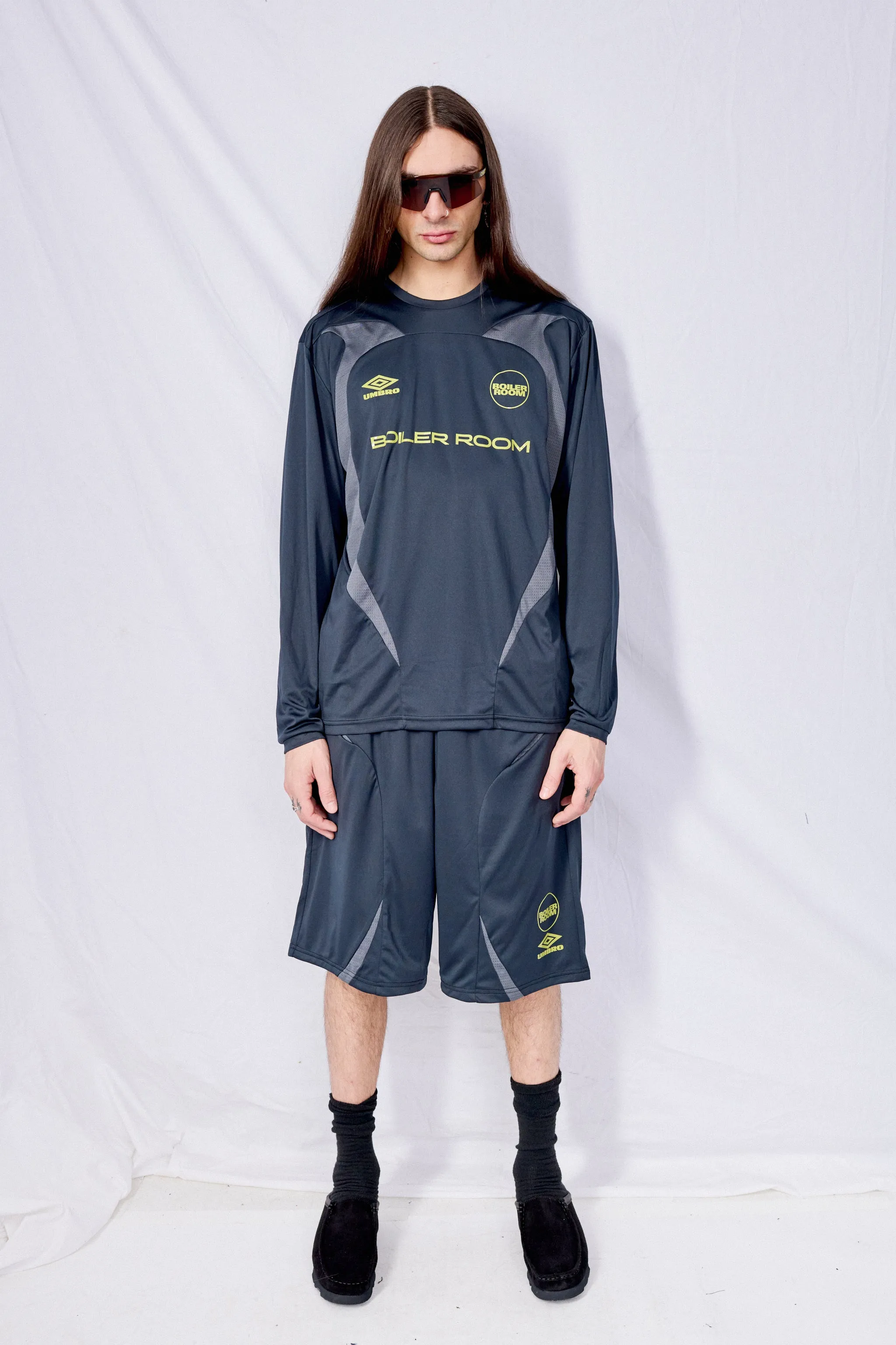 Black Boiler Room x Umbro Football Short