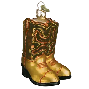 Brown Pair Of Cowboy Boots