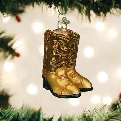 Brown Pair Of Cowboy Boots