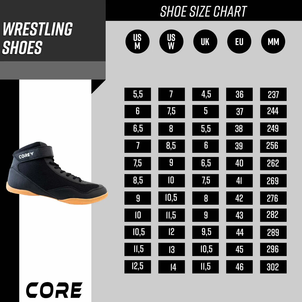 Core Wrestling Shoes