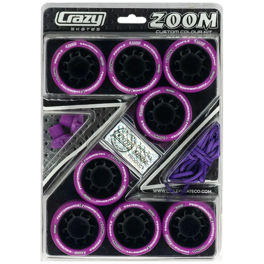 Crazy Skate Zoom Custom Colour Kit Roller Skate Wheels - 8 Pack