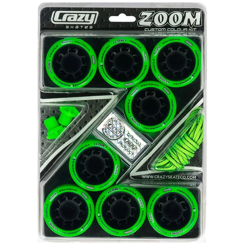 Crazy Skate Zoom Custom Colour Kit Roller Skate Wheels - 8 Pack