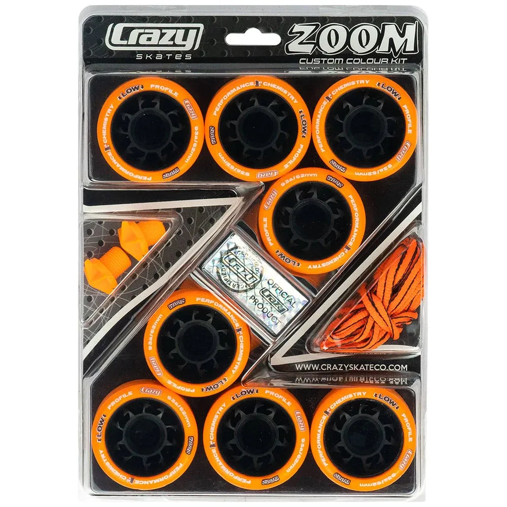 Crazy Skate Zoom Custom Colour Kit Roller Skate Wheels - 8 Pack