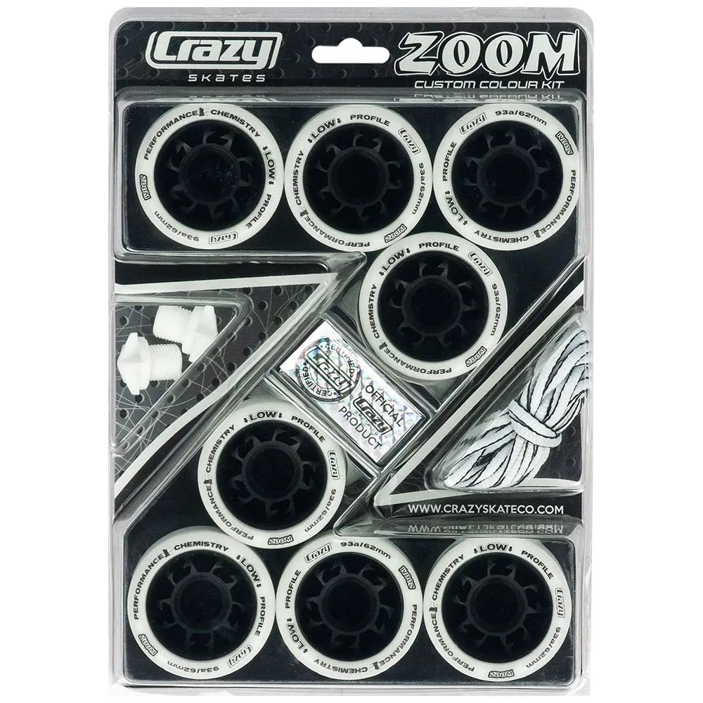 Crazy Skate Zoom Custom Colour Kit Roller Skate Wheels - 8 Pack