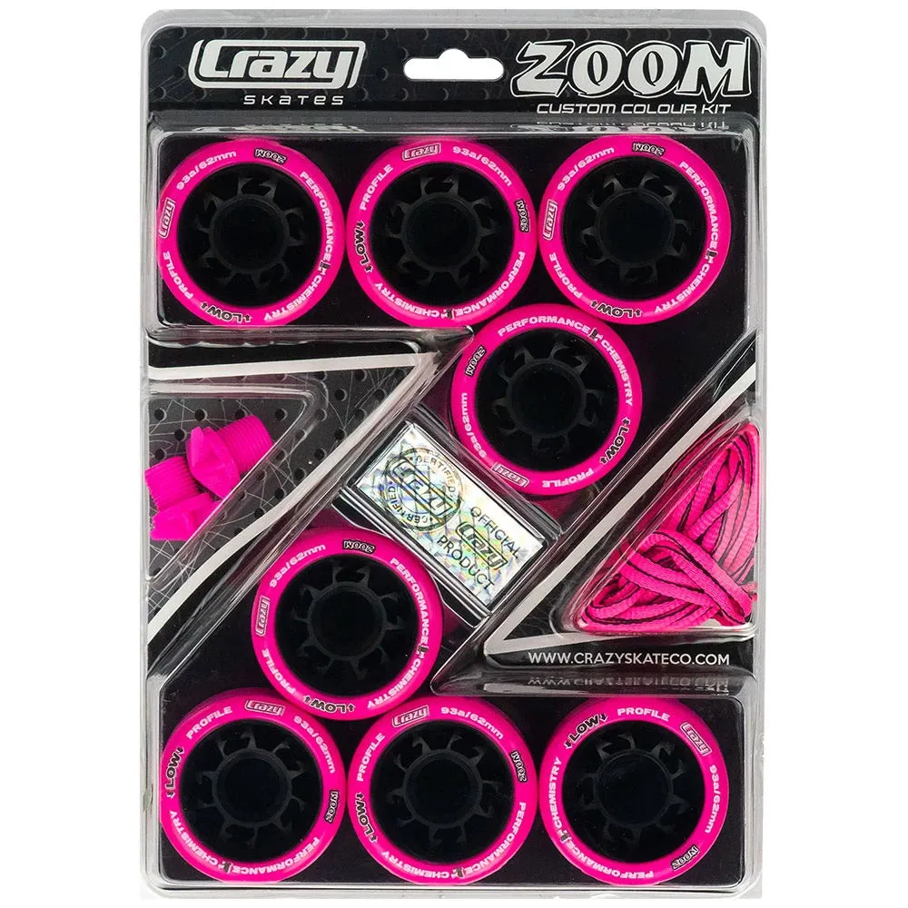 Crazy Skate Zoom Custom Colour Kit Roller Skate Wheels - 8 Pack