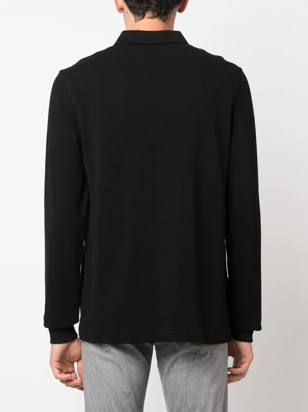 crest-motif polo shirt