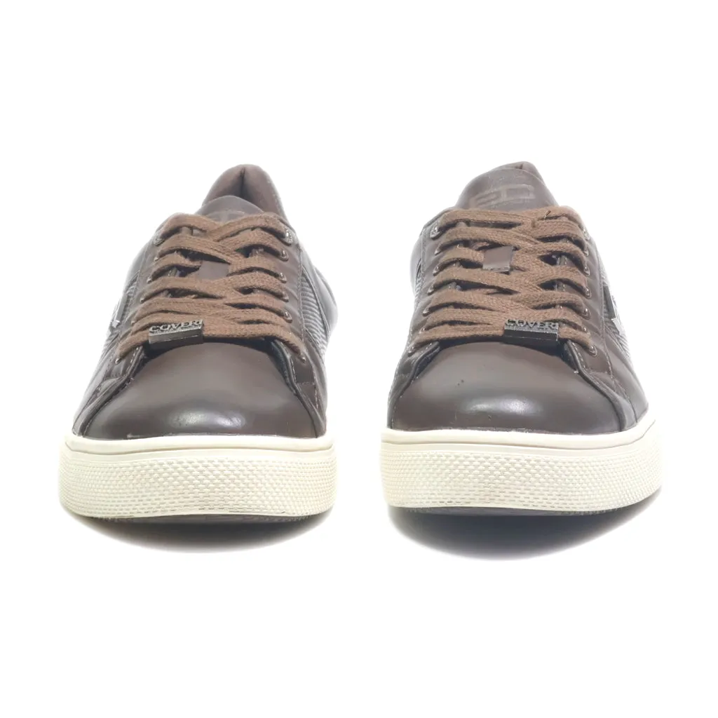 Enrico Coveri Low-Top Sneakers Leather Brown Colour For Men