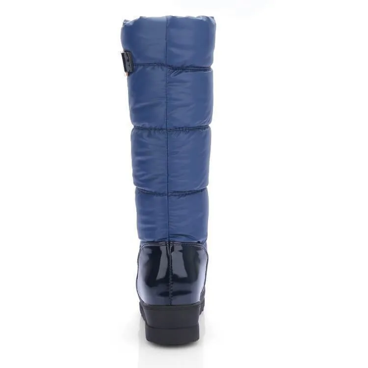 Flat Round Toe Snow Mid Calf Boots