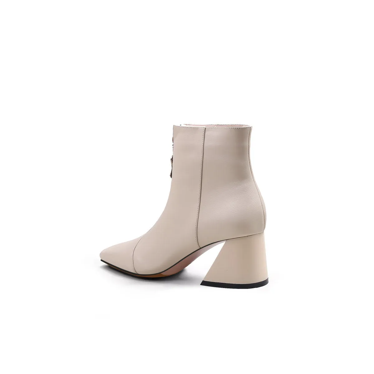 Front Zip Ankle Boots