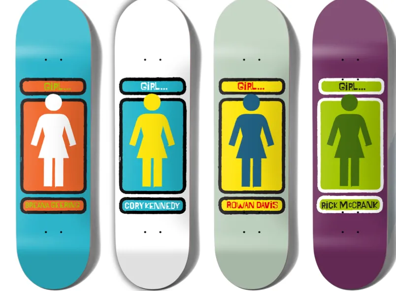 Girl Skateboard Deck Hand Shakers Rick McCrank 8.375"