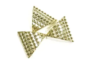 Golden Triangular Plastic Stones (32x32x32 mm)