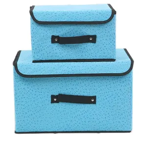 HLLMART 2 Organizer Shelves Closet Friendly Closet, Breathable Material, for Clothes Storage and Accessories & Handbag Organizer, Shoe, Toys - Keep Your Wardrobe in order (Organizer Boxes)