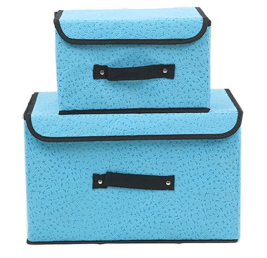 HLLMART 2 Organizer Shelves Closet Friendly Closet, Breathable Material, for Clothes Storage and Accessories & Handbag Organizer, Shoe, Toys - Keep Your Wardrobe in order (Organizer Boxes)