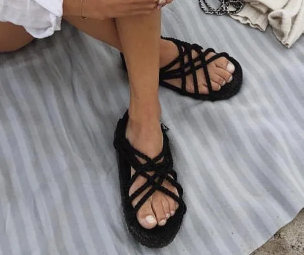 JC Sandal with Vibram sole- Black