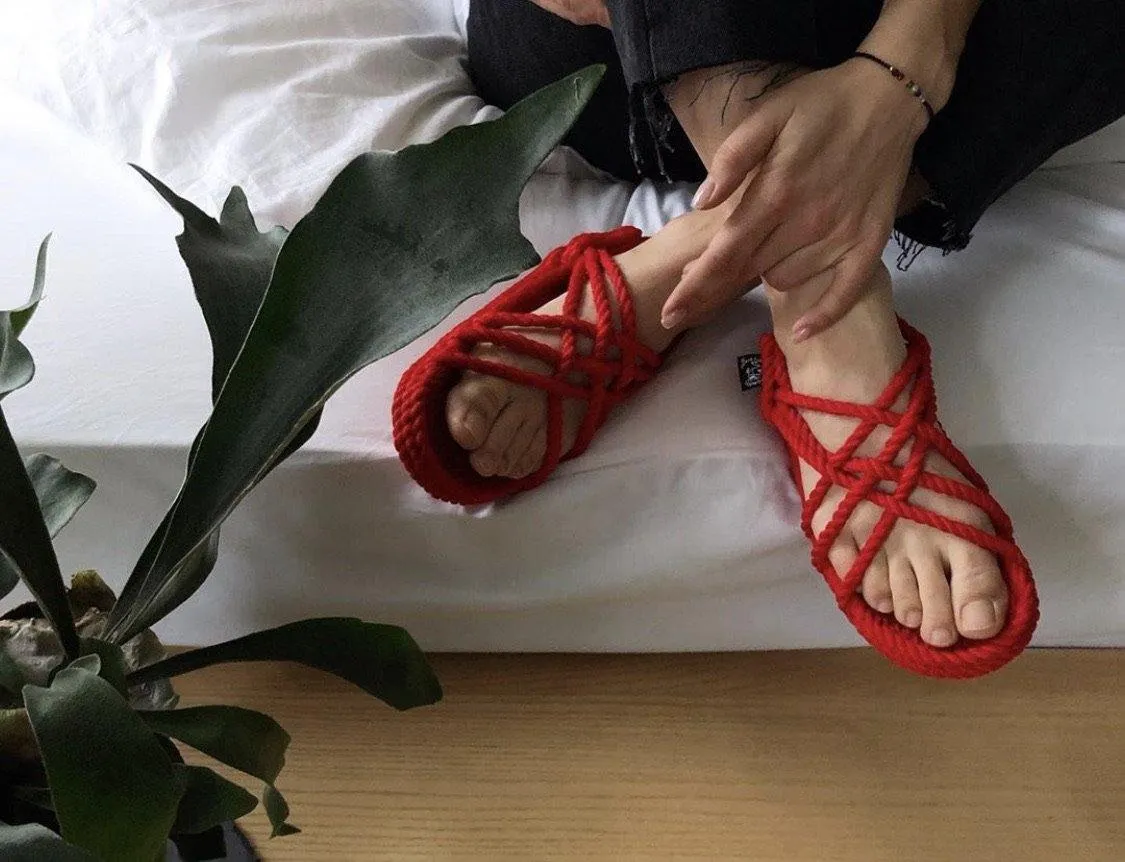 JC Sandal with Vibram sole- Red