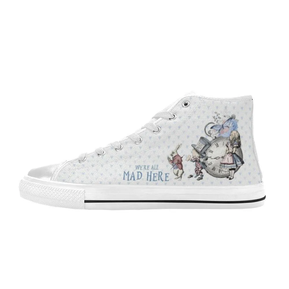 Kids High Top Sneakers - Alice in Wonderland Gifts #102 White | Gift Idea, Birthday Gifts for Girls, Custom Gifts for Kids, Kids Gifts
