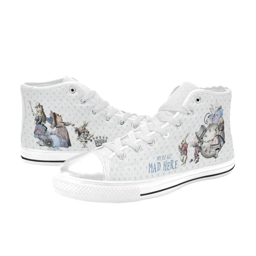 Kids High Top Sneakers - Alice in Wonderland Gifts #102 White | Gift Idea, Birthday Gifts for Girls, Custom Gifts for Kids, Kids Gifts