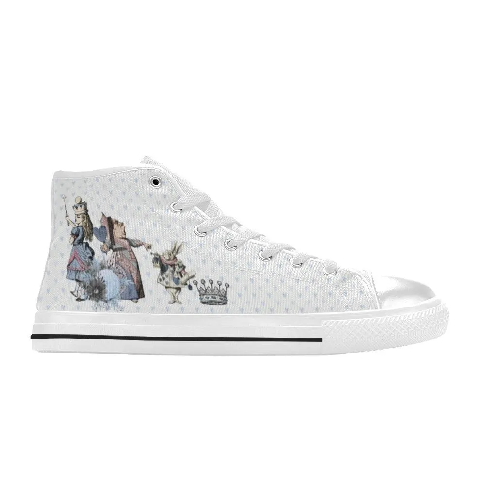 Kids High Top Sneakers - Alice in Wonderland Gifts #102 White | Gift Idea, Birthday Gifts for Girls, Custom Gifts for Kids, Kids Gifts