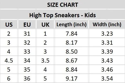 Kids High Top Sneakers - Mermaid #101 Blue Mermaid | Mermaid Gifts for Girls, Gift Idea, Birthday Gift, Gift for Kid, I'll Just Be A Mermaid
