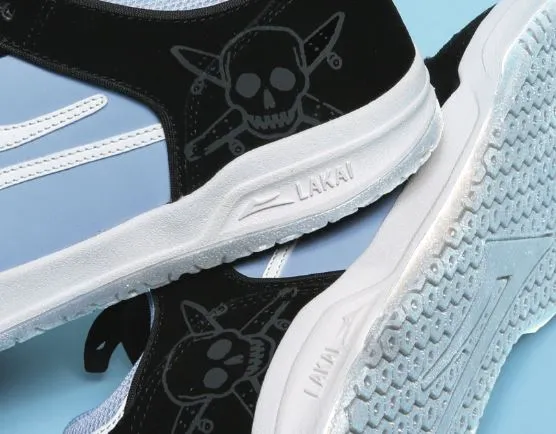 Lakai x Fourstar Telford Low Skate Shoes - Light Blue / Black