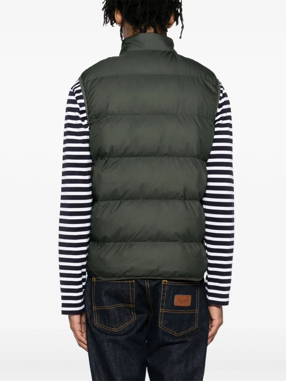 logo-embroidered padded jacket