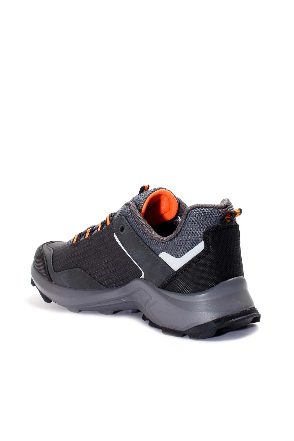Men's Black and Gray Athletic Sneakers with Orange Accents - Wessi