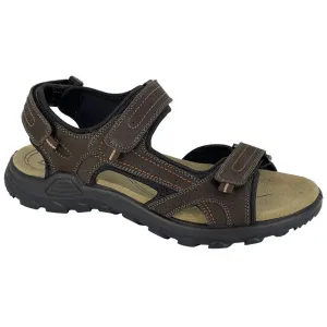 Mens Roamers Triple Touch Fasten Sandal M422B Brown
