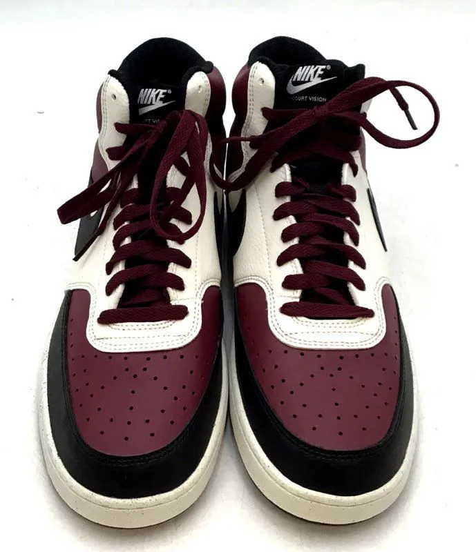 Nike Men's Court Vision Dark Beetroot Black Athletic Shoes - Size 11.5