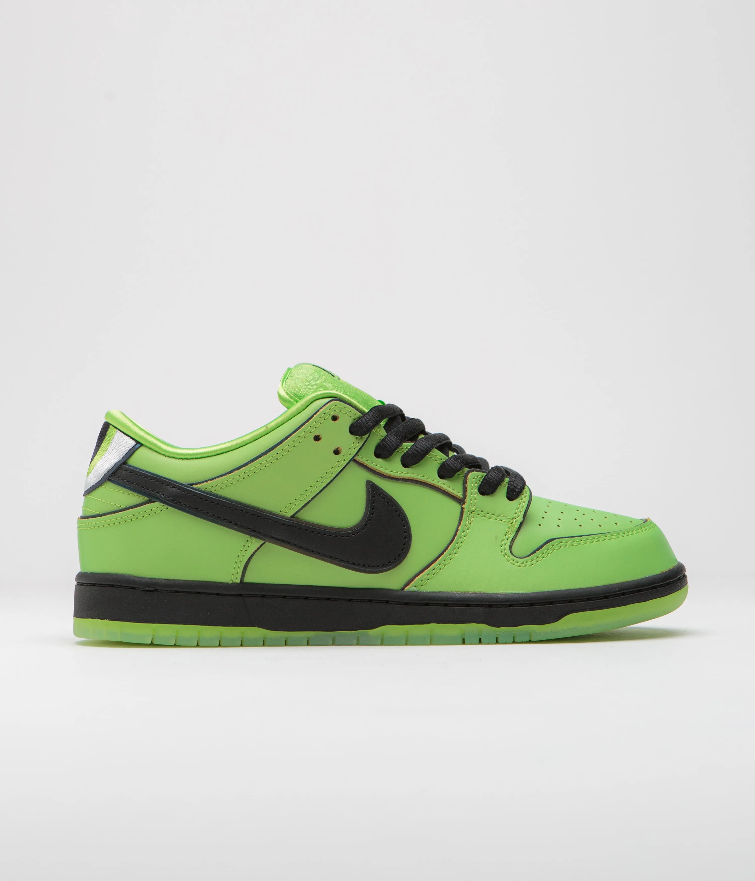 Nike SB x Powerpuff Girls Dunk Low Pro 'Buttercup' Shoes - Mean Green / Black - Lotus Pink