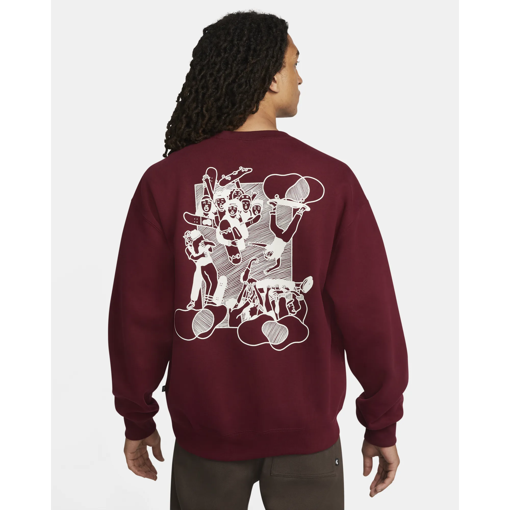 Nike SB X Skate Like A Girl Crewneck Sweatshirt Beetroot