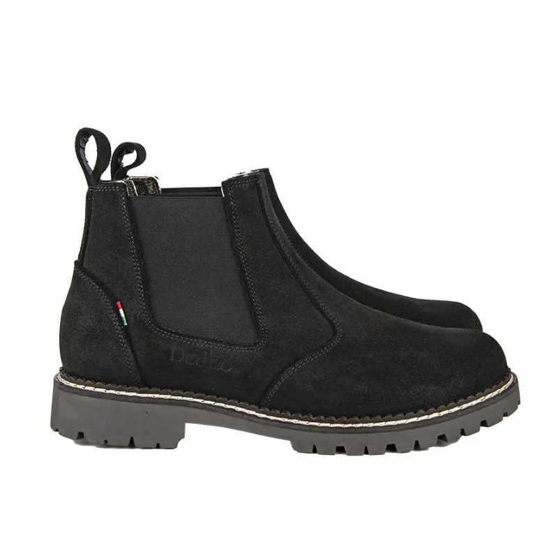 Omnio Chelsea Boots in Black Suede
