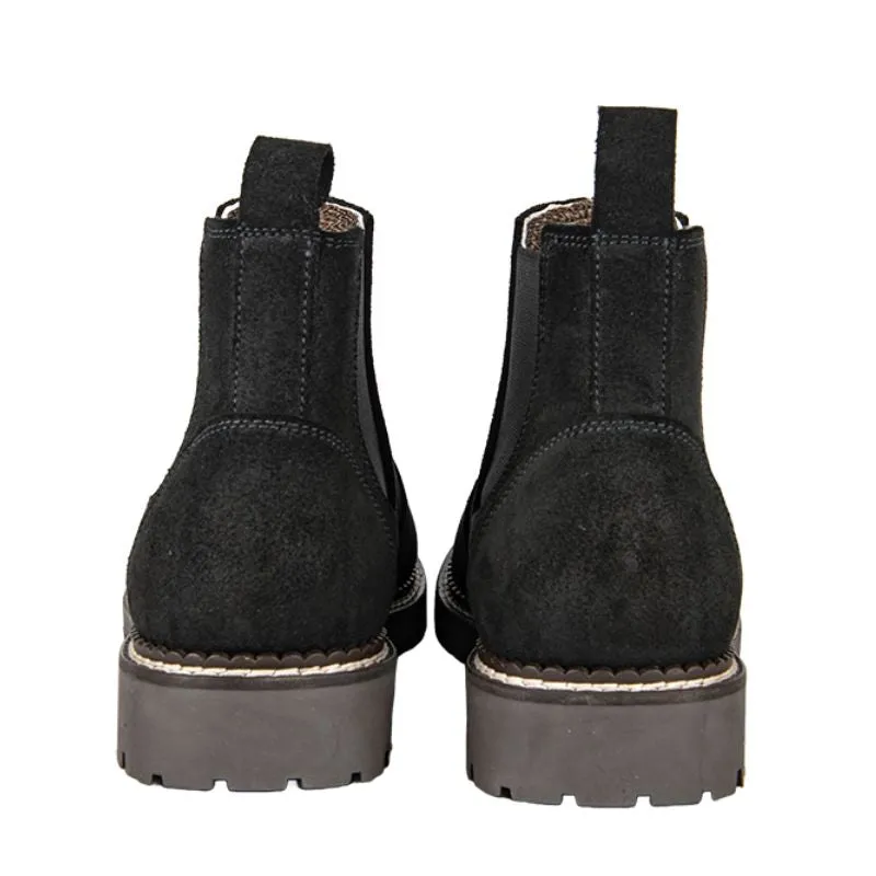 Omnio Chelsea Boots in Black Suede