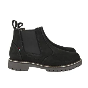 Omnio Chelsea Boots in Black Suede