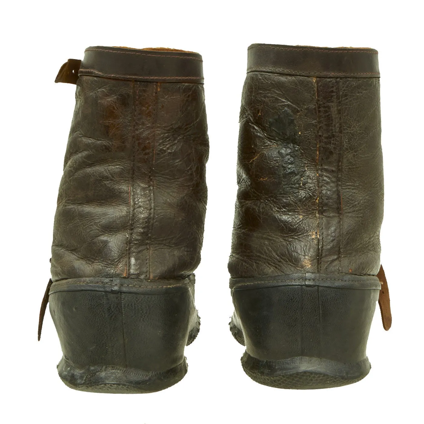 Original U.S. WWII Fur Lined Pilot Winter Flying Boots - Size Large