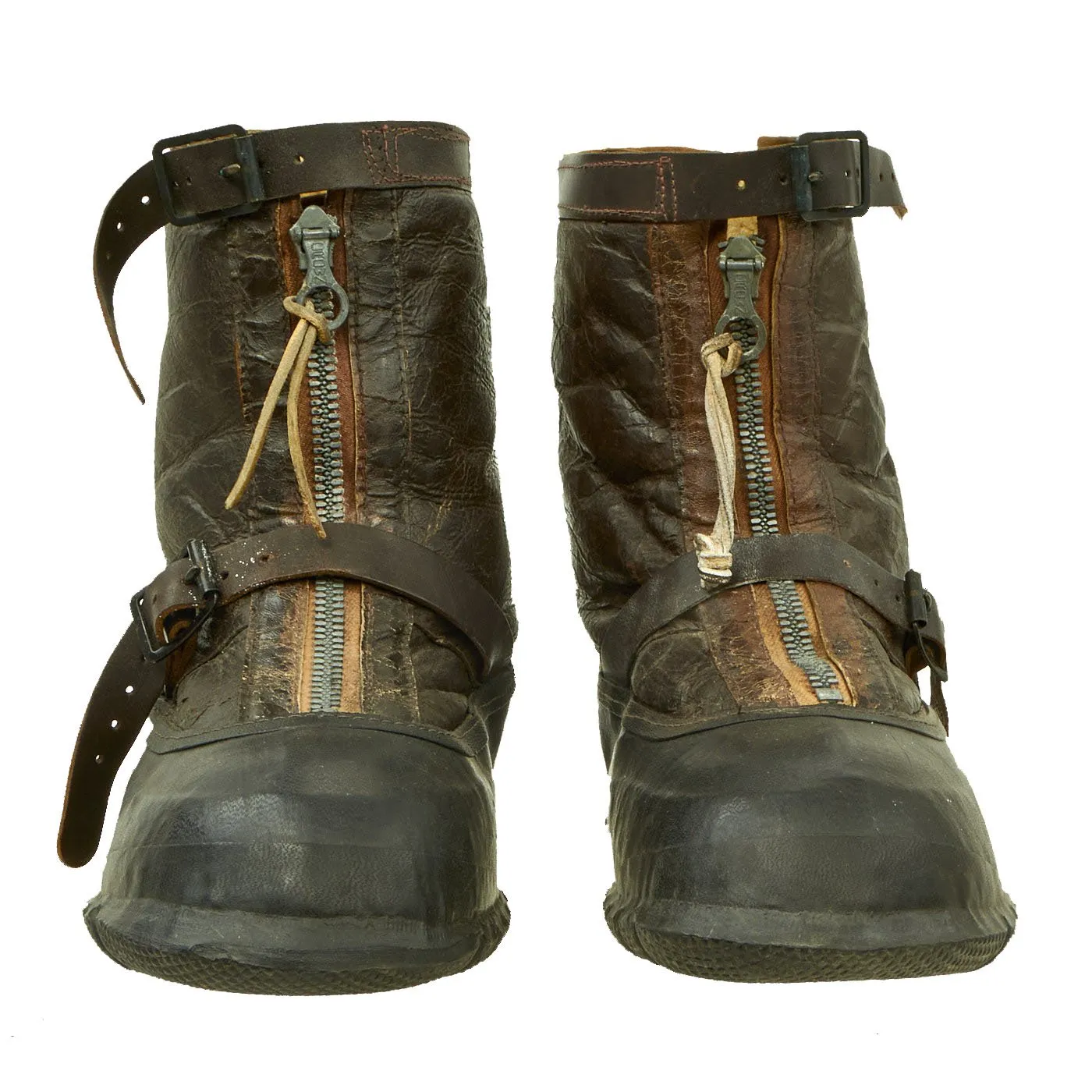 Original U.S. WWII Fur Lined Pilot Winter Flying Boots - Size Large